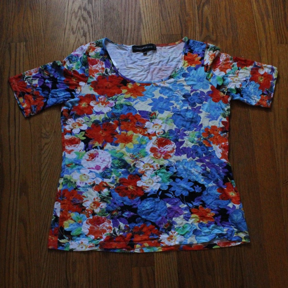 Contemporaine Floral Print Tee